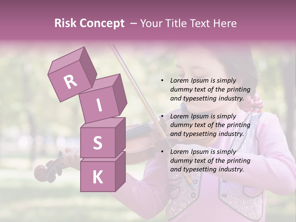 Pretty Viola Face PowerPoint Template