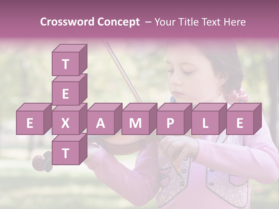 Pretty Viola Face PowerPoint Template