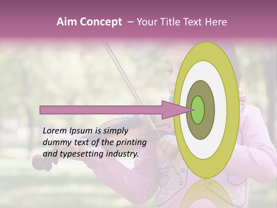 Pretty Viola Face PowerPoint Template