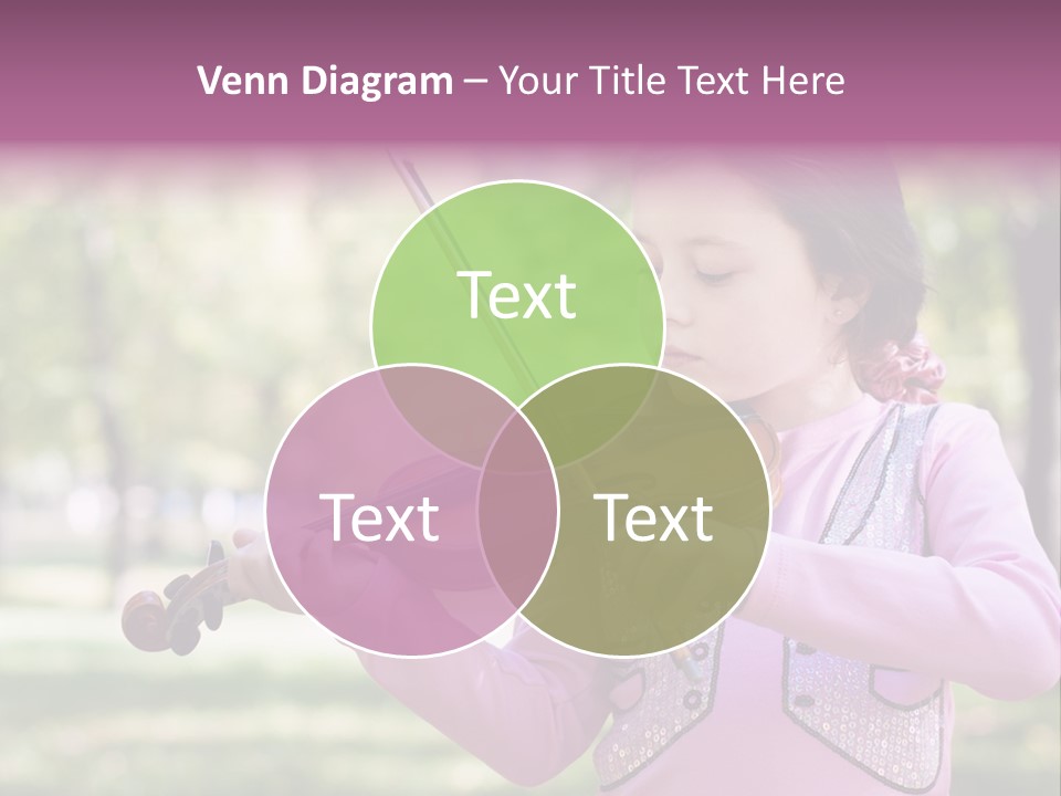 Pretty Viola Face PowerPoint Template