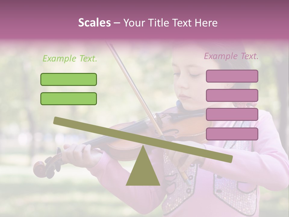 Pretty Viola Face PowerPoint Template