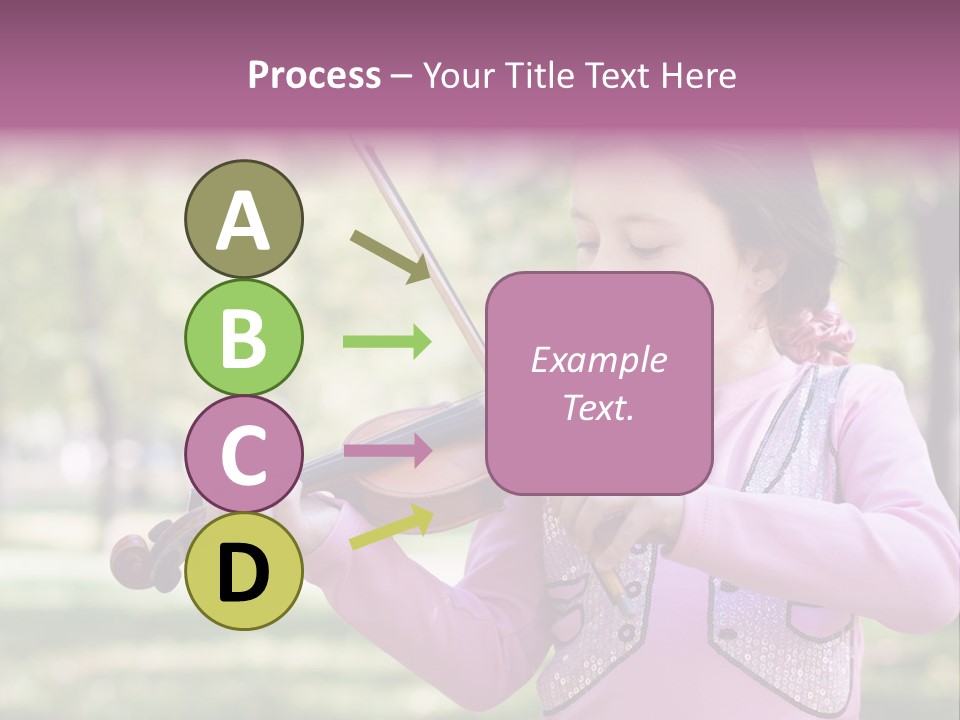 Pretty Viola Face PowerPoint Template