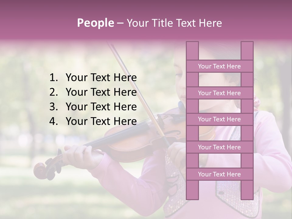Pretty Viola Face PowerPoint Template