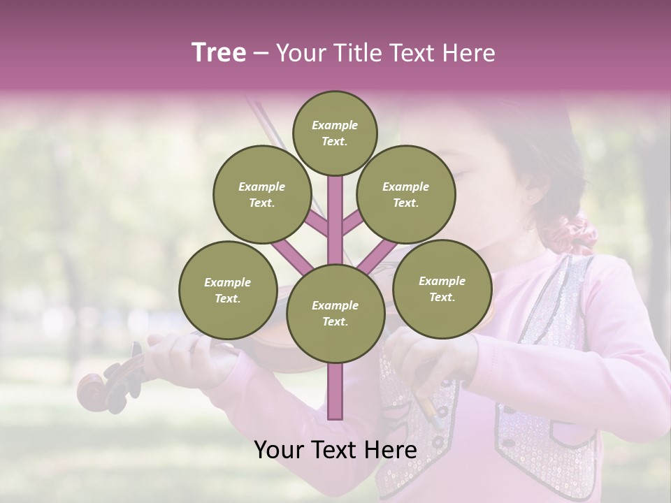 Pretty Viola Face PowerPoint Template