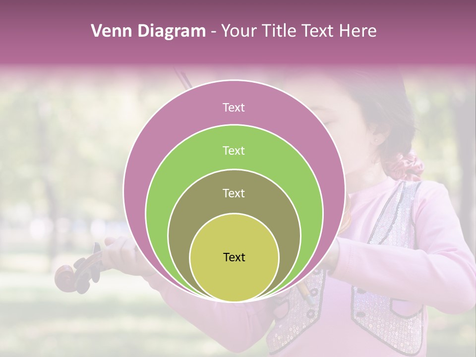 Pretty Viola Face PowerPoint Template