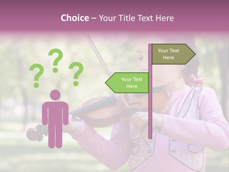 Pretty Viola Face PowerPoint Template