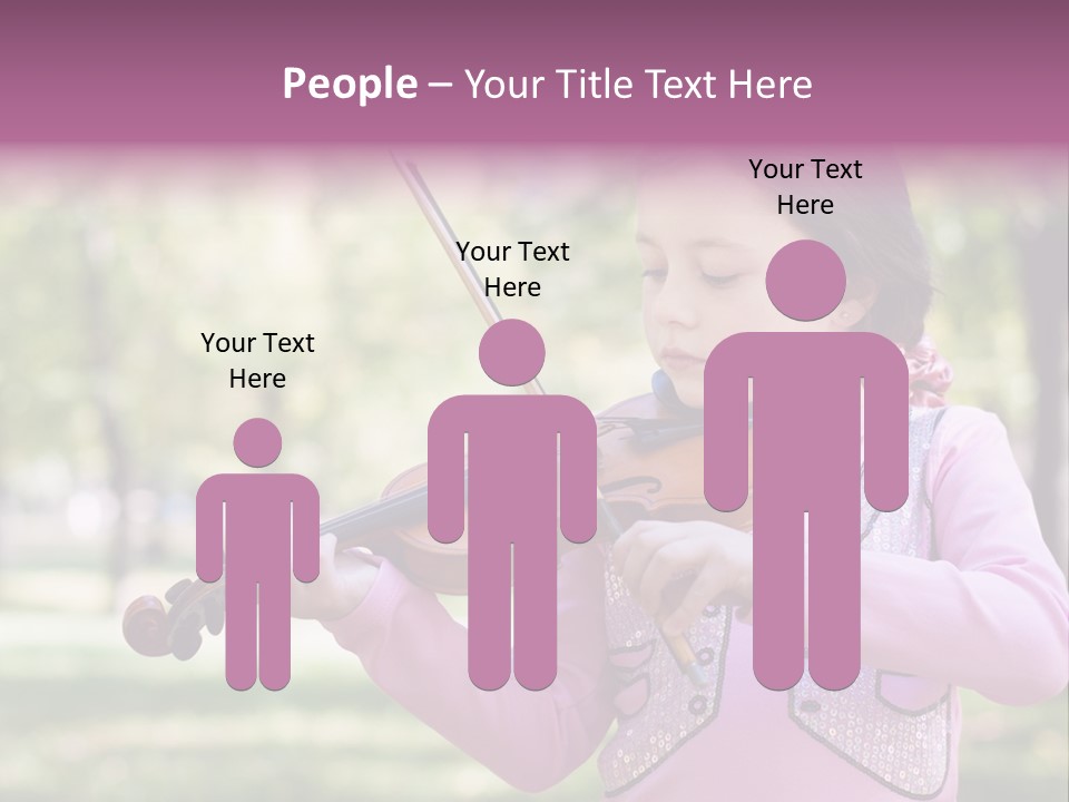 Pretty Viola Face PowerPoint Template