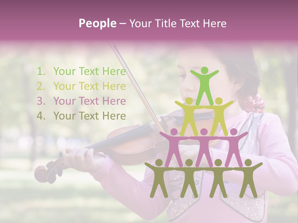 Pretty Viola Face PowerPoint Template
