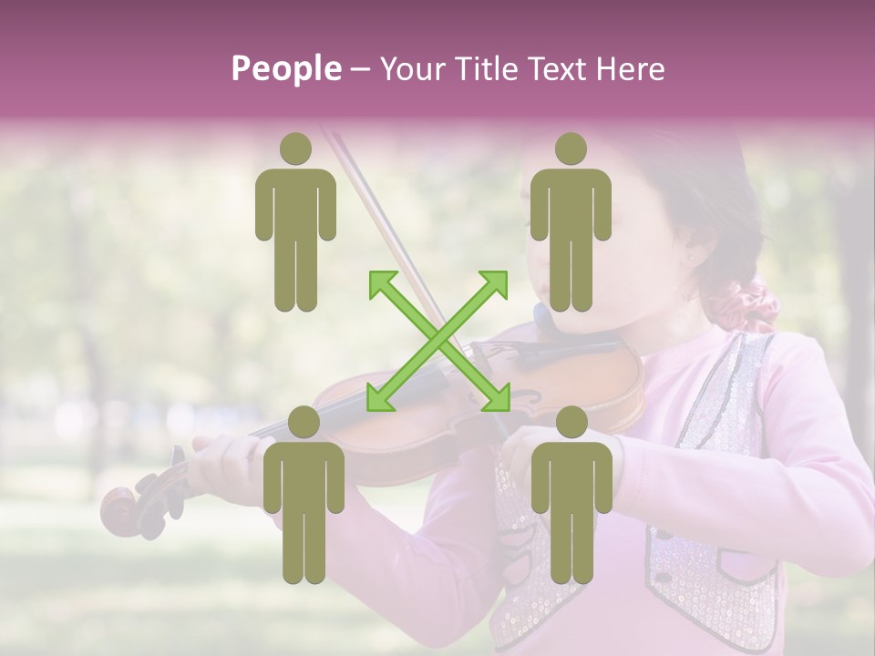 Pretty Viola Face PowerPoint Template