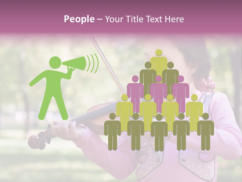 Pretty Viola Face PowerPoint Template