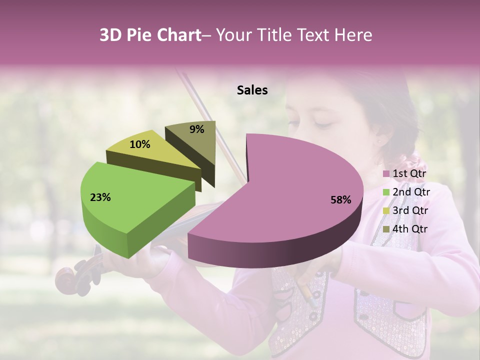 Pretty Viola Face PowerPoint Template