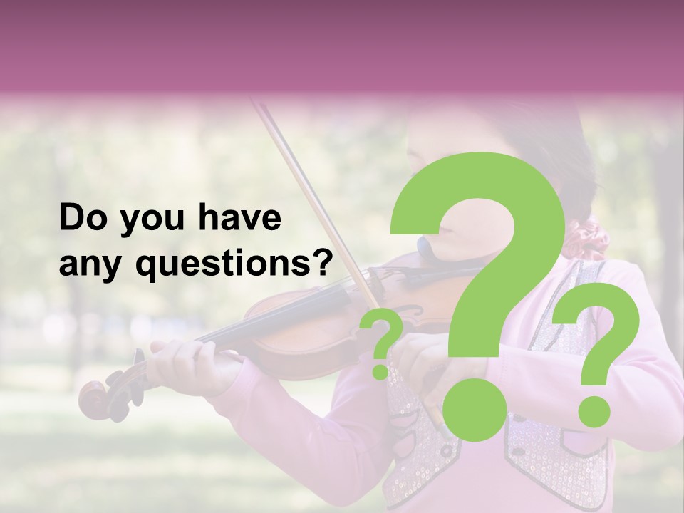 Pretty Viola Face PowerPoint Template