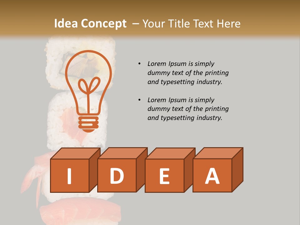 Japanese Chopsticks Trendy PowerPoint Template