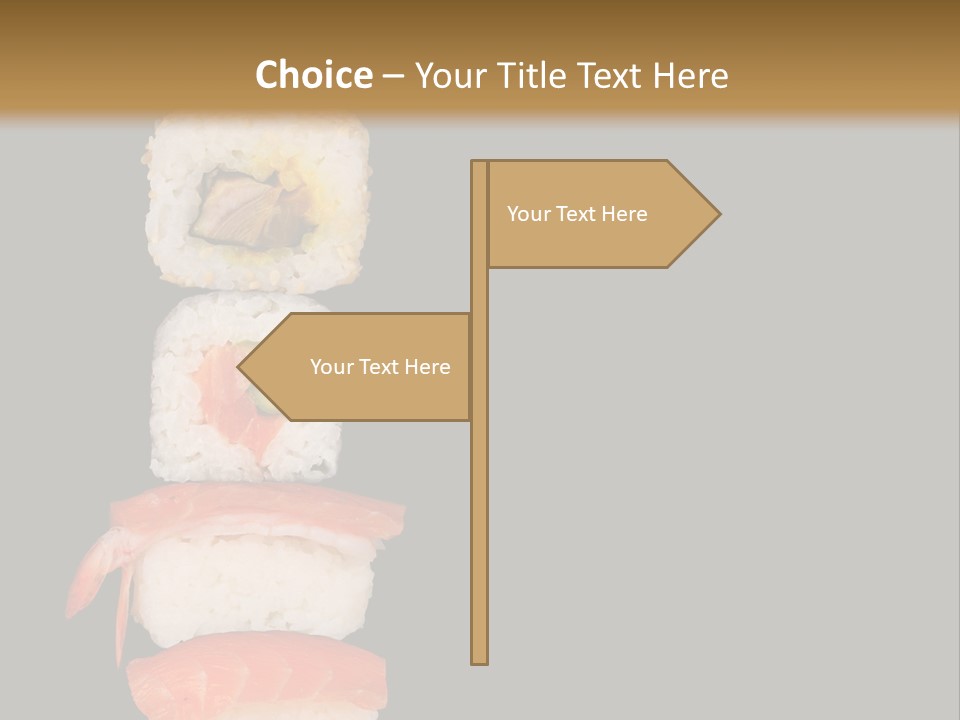 Japanese Chopsticks Trendy PowerPoint Template