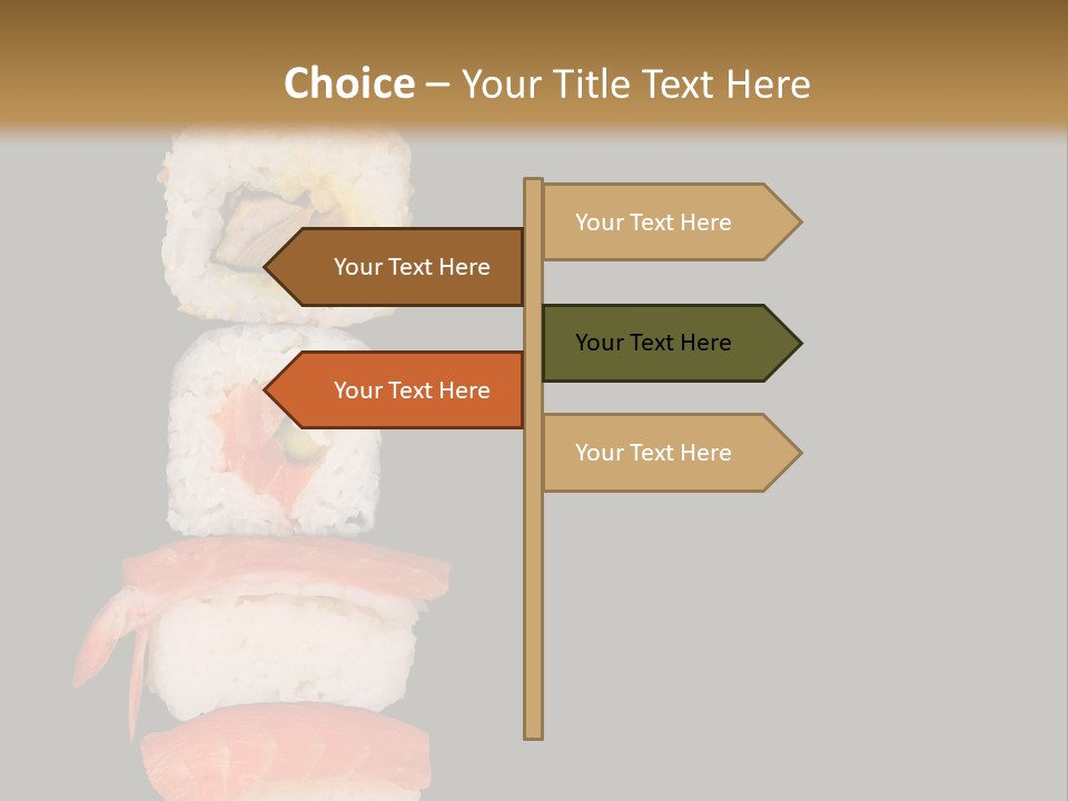 Japanese Chopsticks Trendy PowerPoint Template