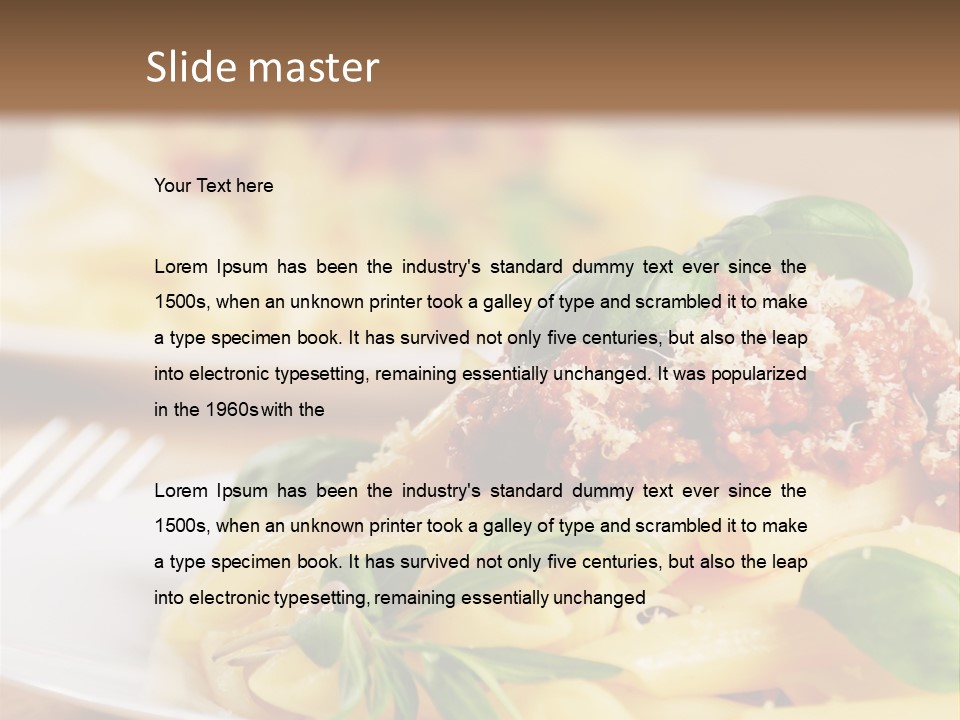Tradition Plate Food PowerPoint Template