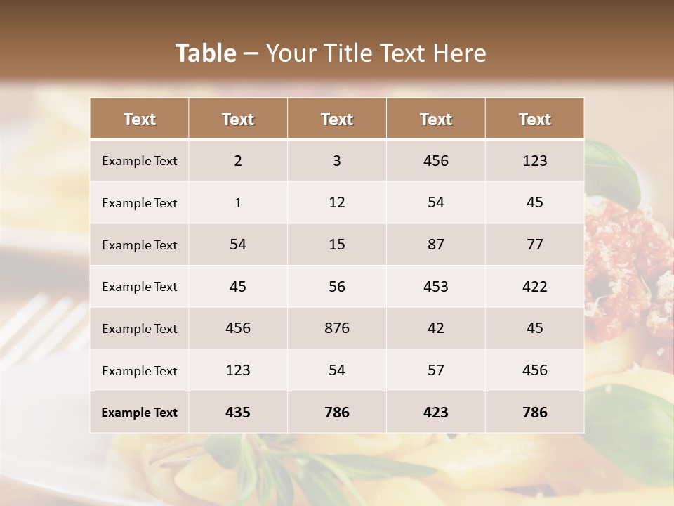 Tradition Plate Food PowerPoint Template