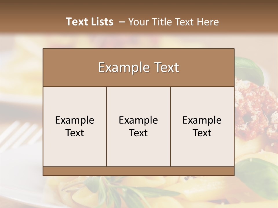 Tradition Plate Food PowerPoint Template