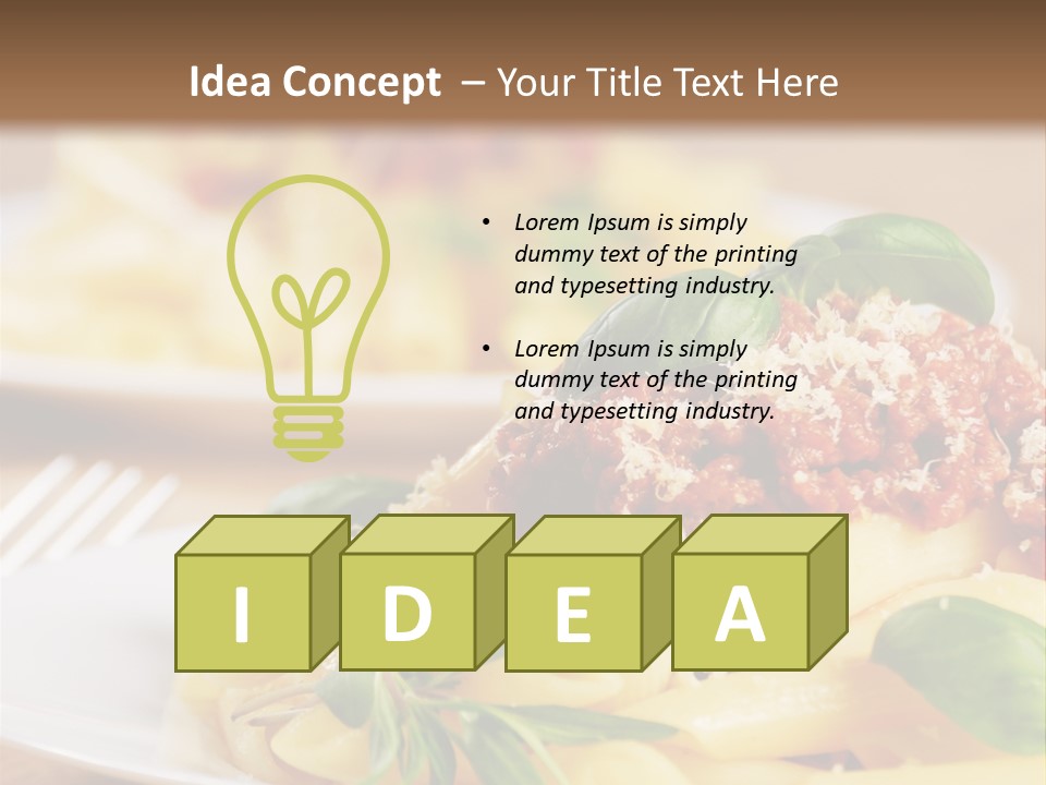 Tradition Plate Food PowerPoint Template