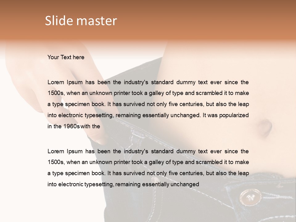 Lost Figure Pants PowerPoint Template