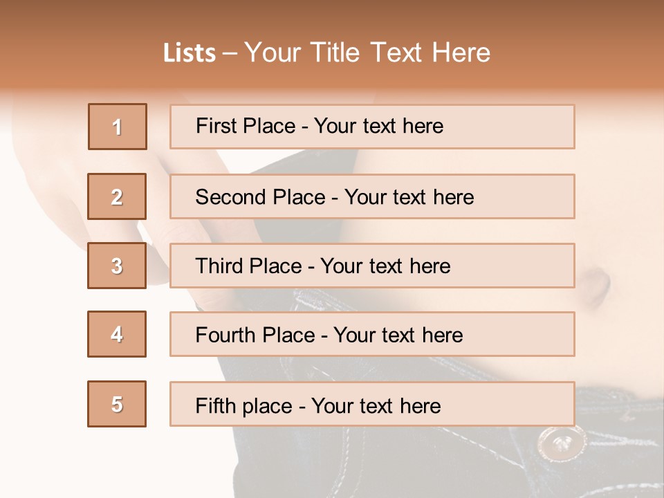 Lost Figure Pants PowerPoint Template
