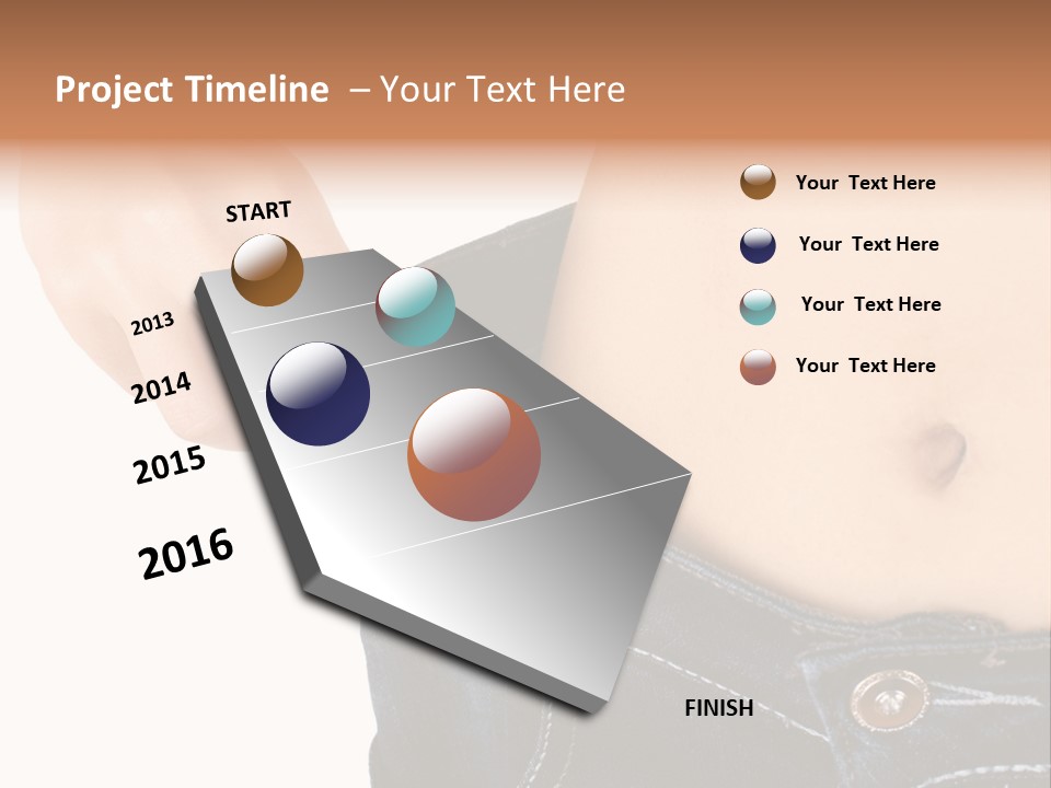 Lost Figure Pants PowerPoint Template