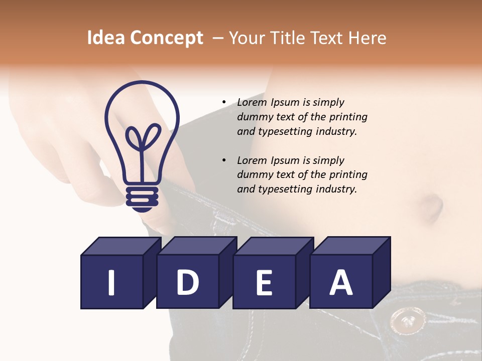 Lost Figure Pants PowerPoint Template