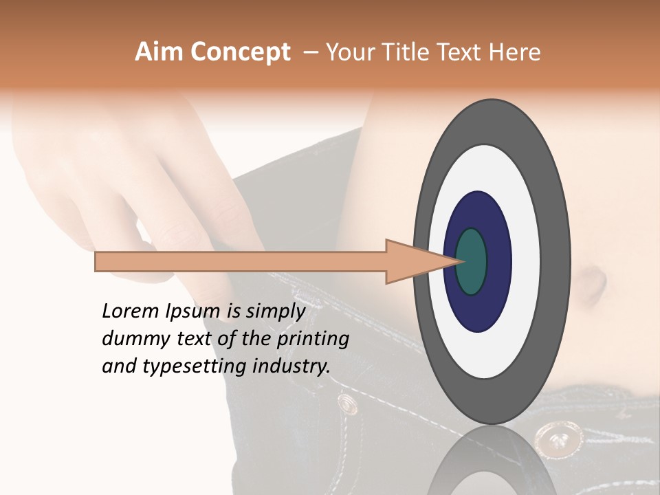 Lost Figure Pants PowerPoint Template