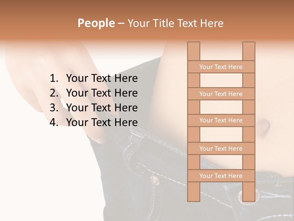 Lost Figure Pants PowerPoint Template