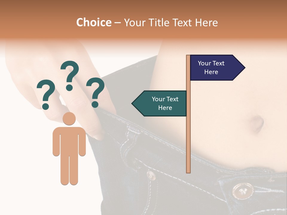 Lost Figure Pants PowerPoint Template