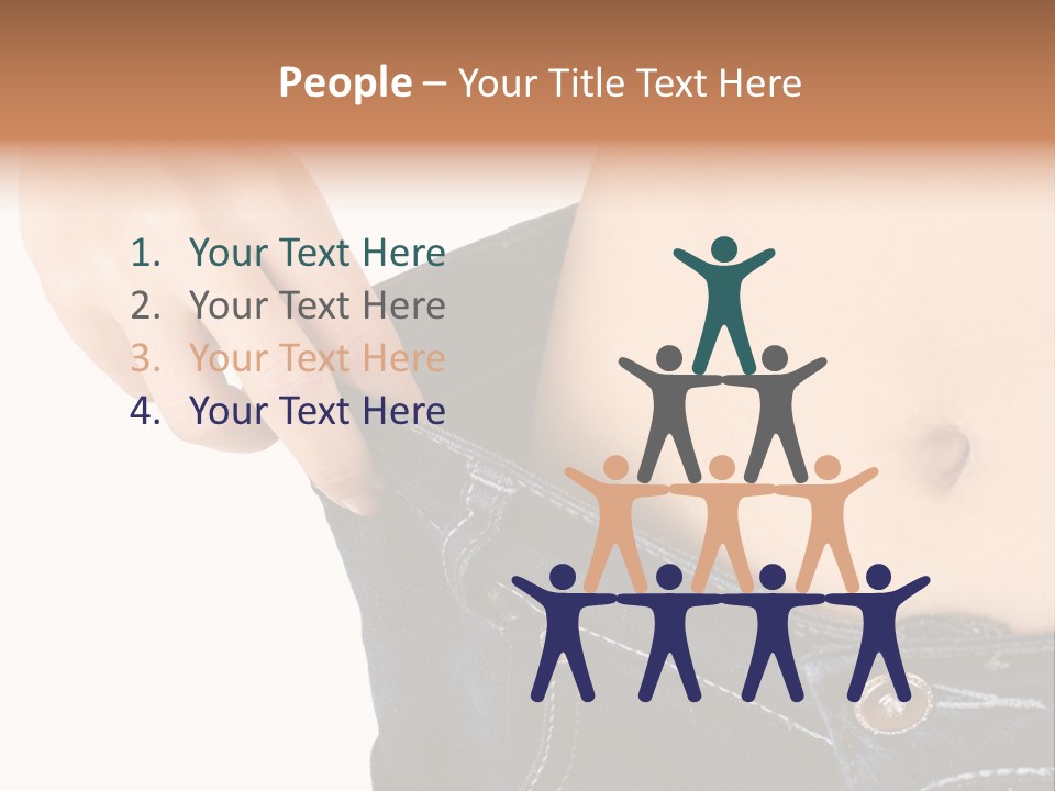 Lost Figure Pants PowerPoint Template