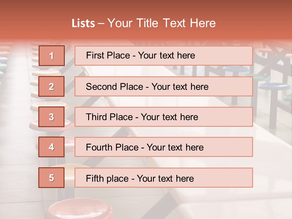 Colorful Seat Study PowerPoint Template