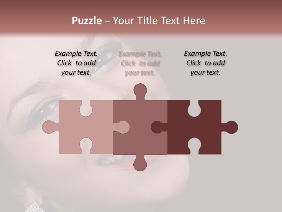 Happy Portrait Dark Background PowerPoint Template