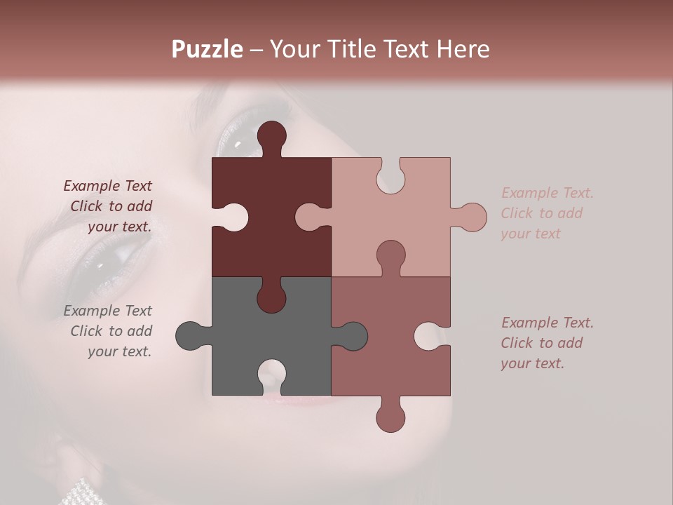 Happy Portrait Dark Background PowerPoint Template