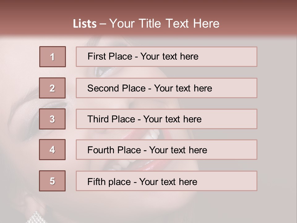 Happy Portrait Dark Background PowerPoint Template