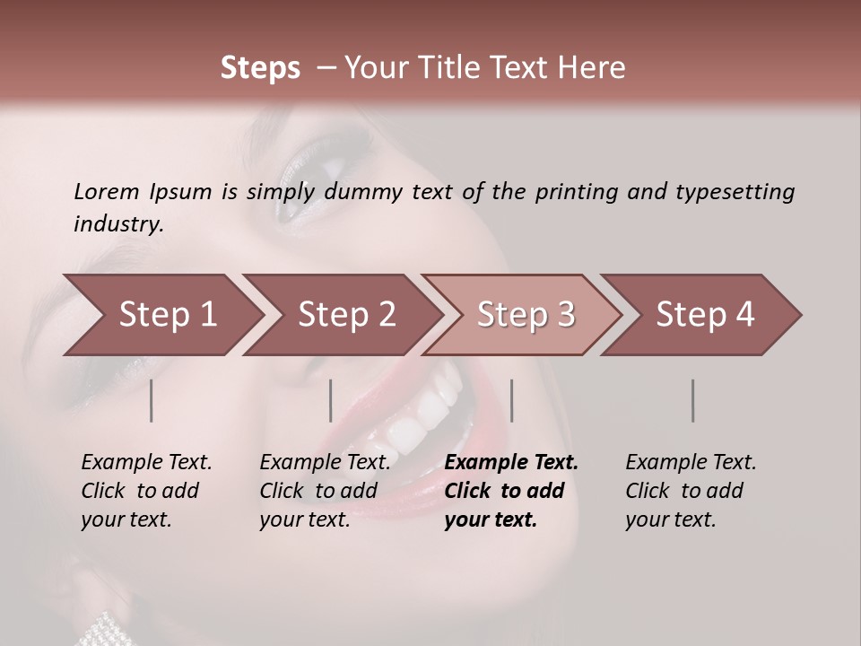 Happy Portrait Dark Background PowerPoint Template