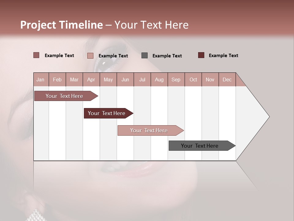 Happy Portrait Dark Background PowerPoint Template