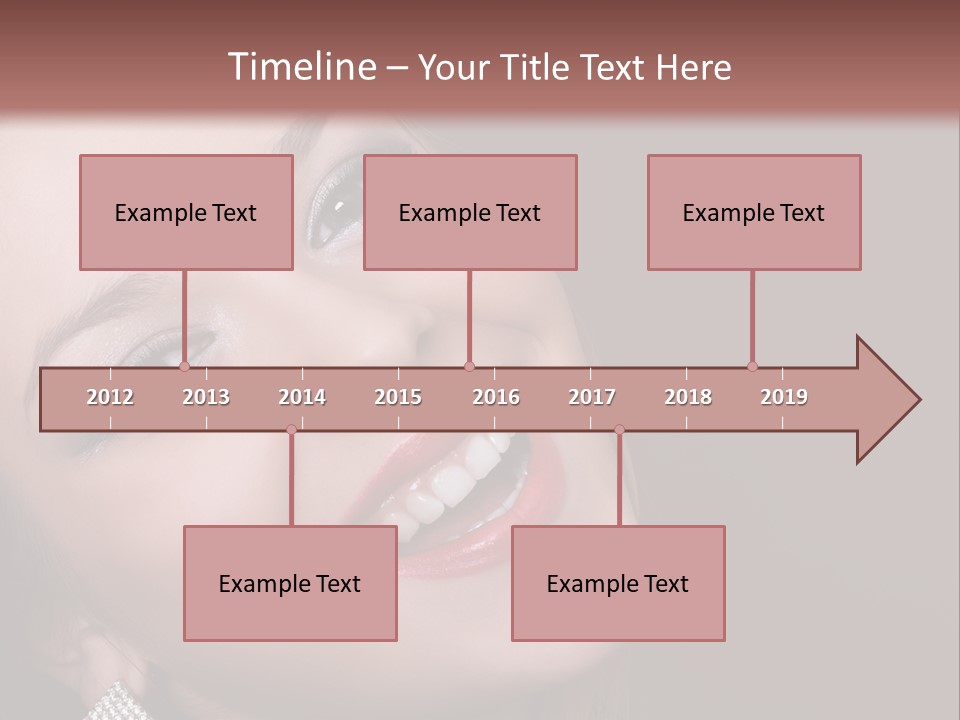 Happy Portrait Dark Background PowerPoint Template