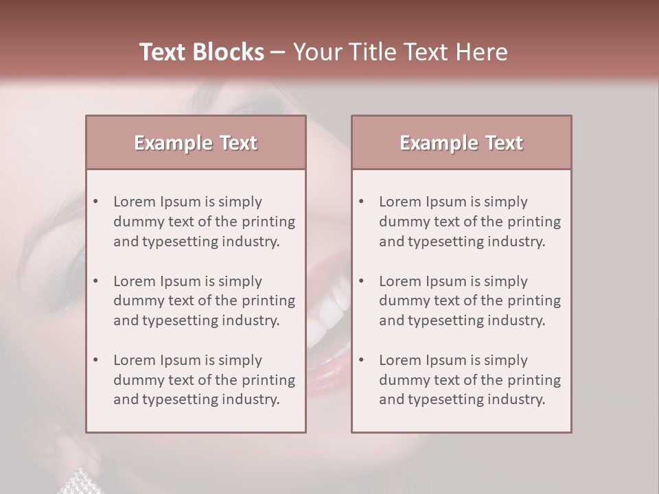 Happy Portrait Dark Background PowerPoint Template
