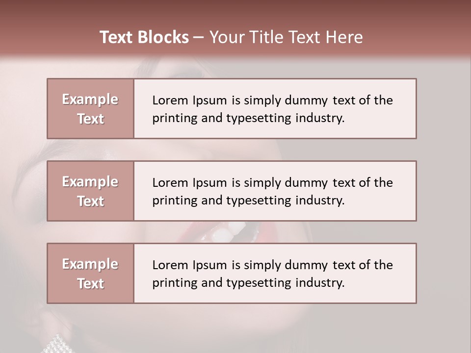 Happy Portrait Dark Background PowerPoint Template