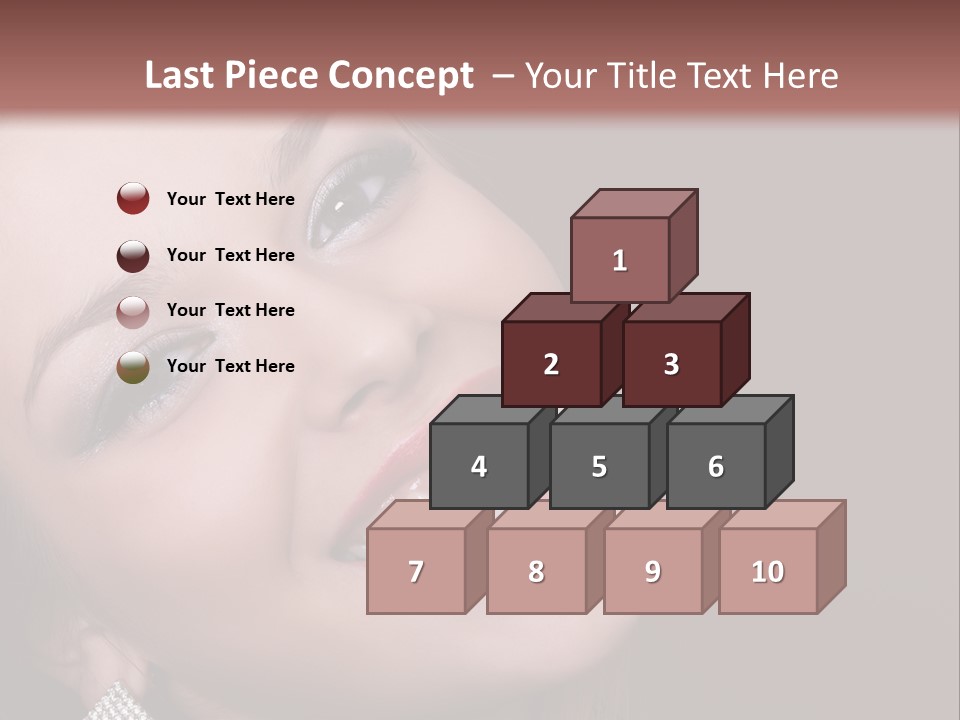 Happy Portrait Dark Background PowerPoint Template