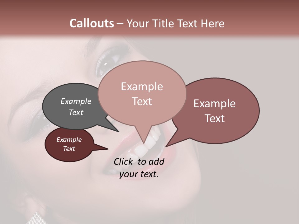 Happy Portrait Dark Background PowerPoint Template