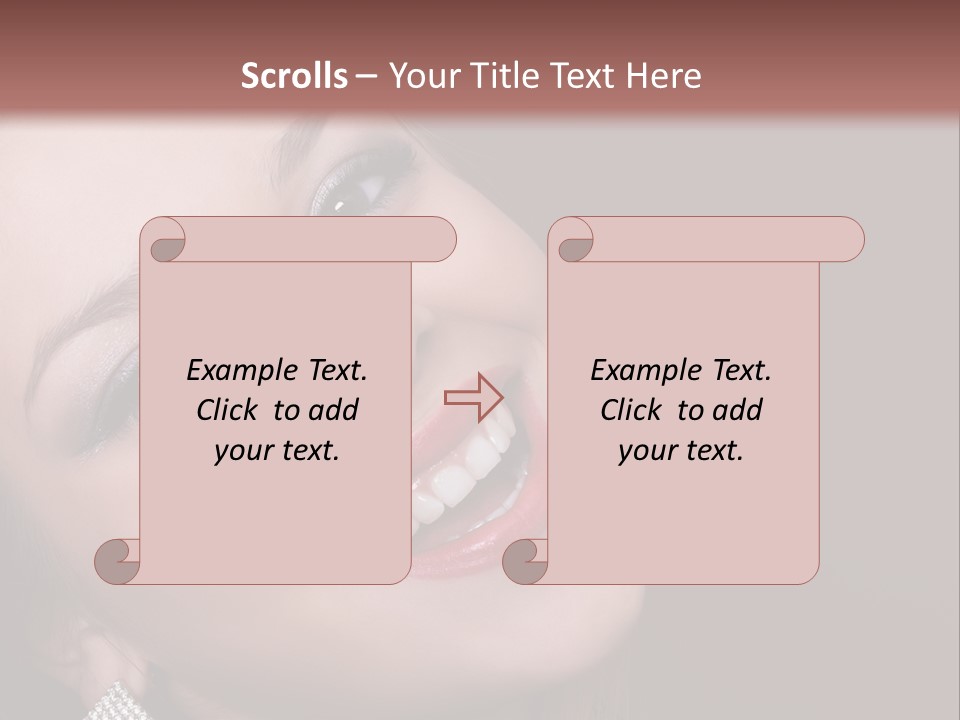 Happy Portrait Dark Background PowerPoint Template