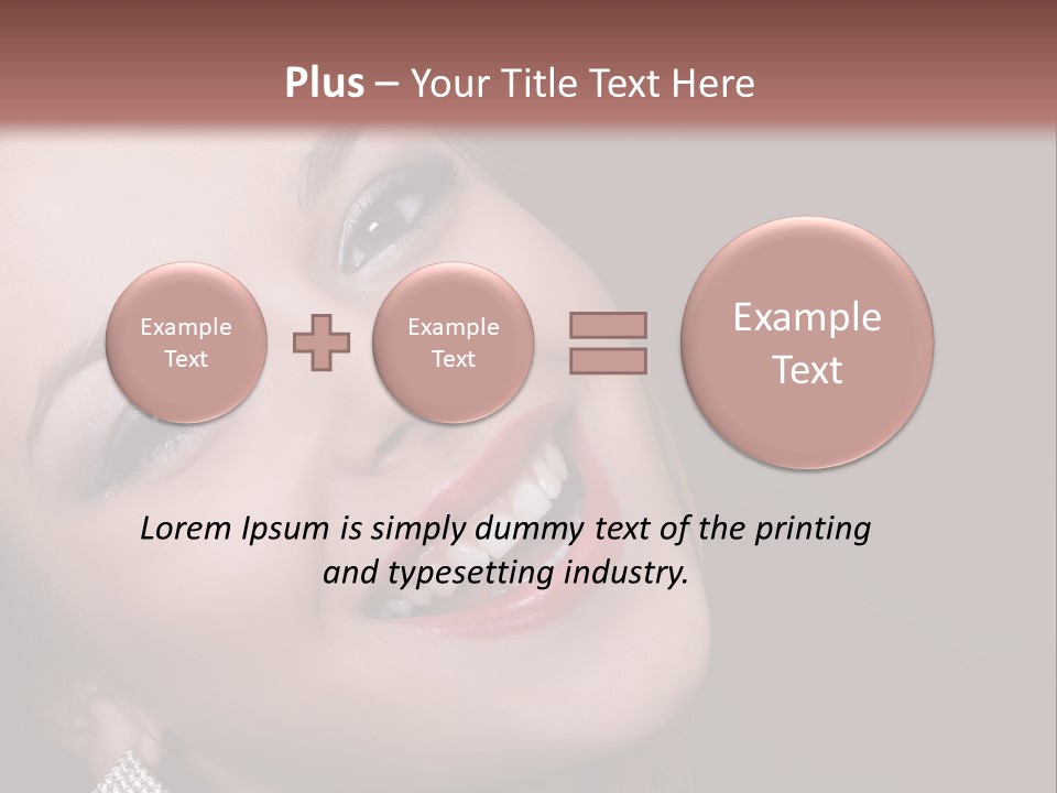 Happy Portrait Dark Background PowerPoint Template