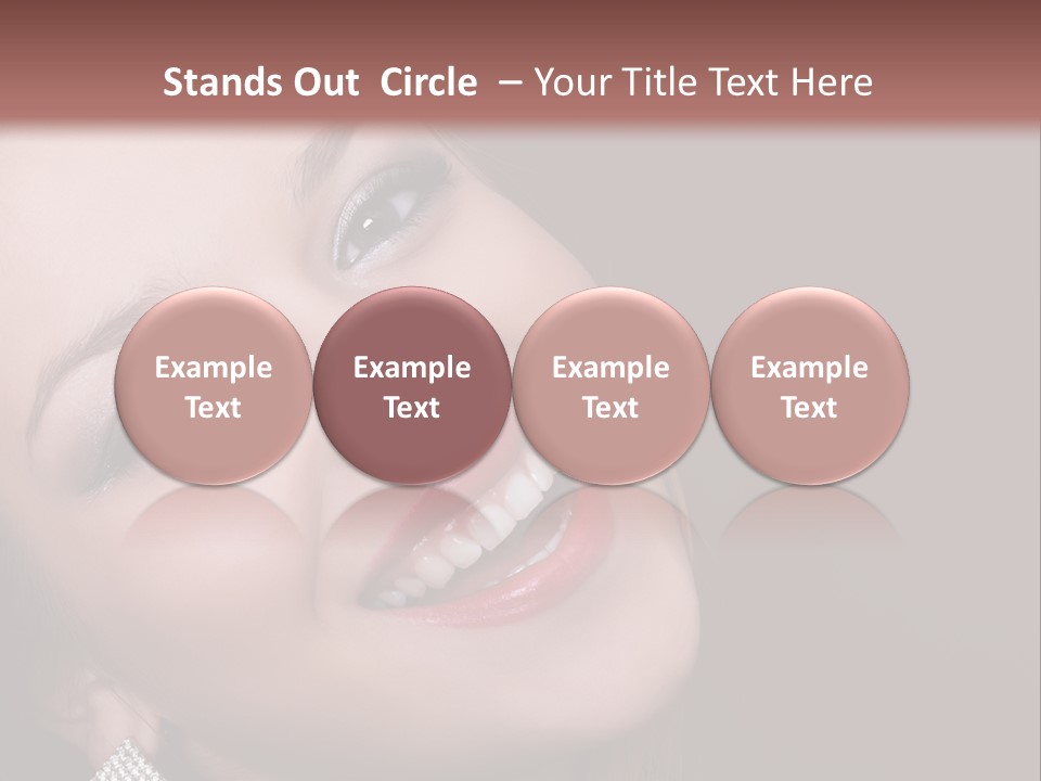 Happy Portrait Dark Background PowerPoint Template