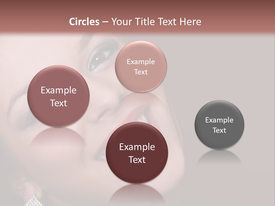 Happy Portrait Dark Background PowerPoint Template