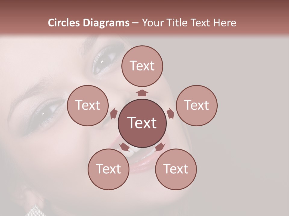 Happy Portrait Dark Background PowerPoint Template