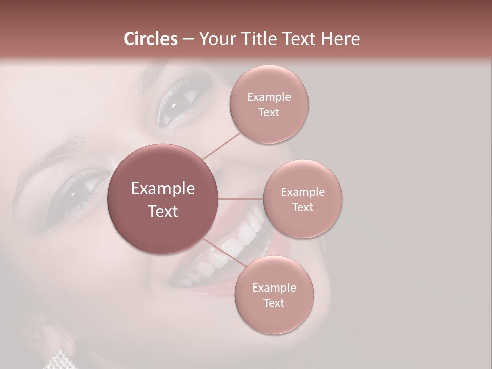 Happy Portrait Dark Background PowerPoint Template