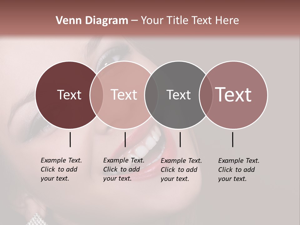 Happy Portrait Dark Background PowerPoint Template