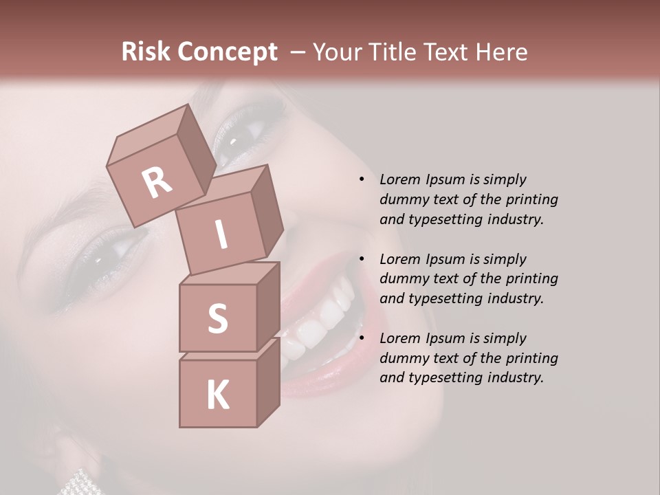 Happy Portrait Dark Background PowerPoint Template